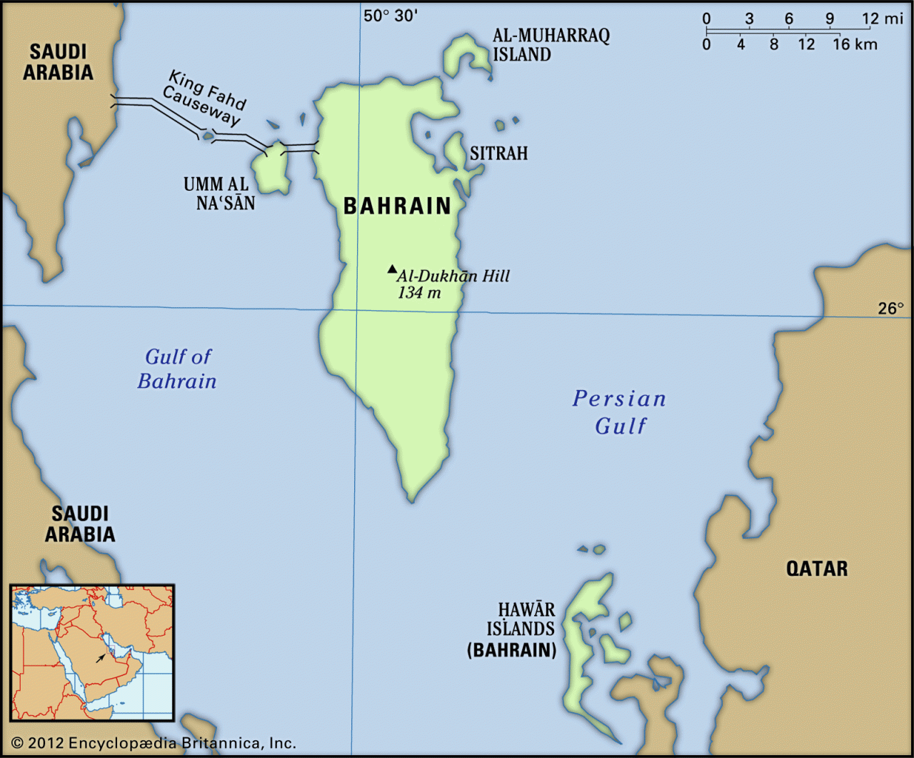 Bahrain | History, Flag, Population, Map, Currency, Religion, & Facts |  Britannica